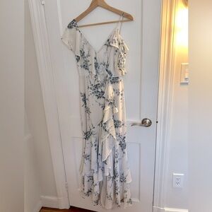 WAYF Elanor Ruffle Maxi Wrap Dress SIZE S